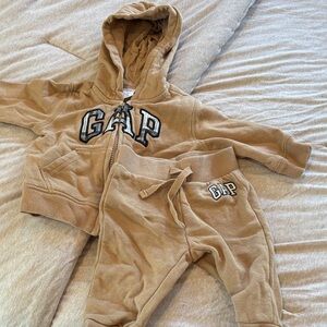 GAP Baby Hoodie and Pants Set in Brown